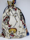 Handmade Skeleton Halloween Print Trick or Treat / Gift Bag