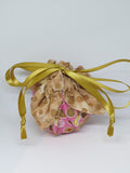C1027 - Handmade Chocolate Orange / Bath Bomb Fabric Gift Pouch / Cover