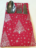 Handmade Fabric Christmas Cutlery Holder / Pouch Tableware