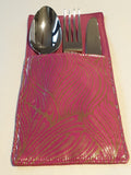 Handmade Fabric Christmas Cutlery Holder / Pouch Tableware