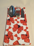 Handmade Fabric Christmas Cutlery Holder / Pouch Tableware