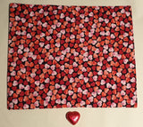 Couples Set of Handmade Valentine's / St. Dwynwen's Fabric Tableware