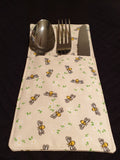 Handmade Fabric Cutlery Holder / Pouch Tableware