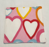 Couples Set of Handmade Valentine's / St. Dwynwen's Fabric Tableware