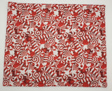 Handmade Christmas Candy Cane Fabric Tableware