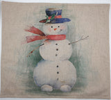 Handmade Christmas Snowman / Snowperson Fabric Tableware