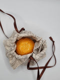 C1088 - Handmade Chocolate Orange / Bath Bomb Fabric Gift Pouch / Cover