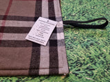 Brown Tartan Handmade Waterproof Base Sit Mat - Great for Picnics