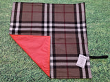 Brown Tartan Handmade Waterproof Base Sit Mat - Great for Picnics