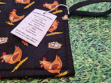 Chicken Print Handmade Waterproof Base Sit Mat - Great for Picnics