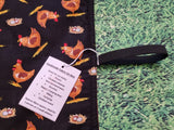 Chicken Print Handmade Waterproof Base Sit Mat - Great for Picnics