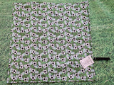 Football Pitch Print Handmade Waterproof Base Sit Mat - Great for Picnics