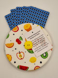 White with Fruit Print Handmade Helping Hand Playing Card Holder