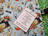 Light Blue with Sewing Machine Theme Print Handmade Waterproof Base Sit Mat - Great for Picnics