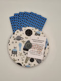 Grey & Blue Space Theme Print Handmade Helping Hand Playing Card Holder