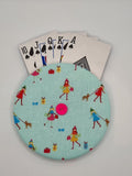 Winter Christmas Shopping Print Handmade Helping Hand Playing Card Holder