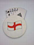 English England Flag Print Handmade Helping Hand Playing Card Holder