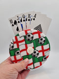 England Flag Football Print Handmade Helping Hand Playing Card Holder