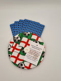 England Flag Football Print Handmade Helping Hand Playing Card Holder