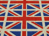 100% Cotton Union Jack Coronation Patriotic Print Fabric - per metre
