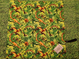 Green Dinosaur Print Handmade Waterproof Base Sit Mat - Great for Picnics