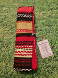 Red, Black & Cream Stripe Print Handmade Waterproof Base Sit Mat - Great for Picnics