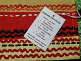 Red, Black & Cream Stripe Print Handmade Waterproof Base Sit Mat - Great for Picnics