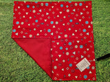 Red with Driving Sign & Symbol Print Handmade Waterproof Base Sit Mat - Great for Picnics