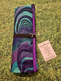 Purple & Turquoise Blue Marble Like Print Handmade Waterproof Base Sit Mat - Great for Picnics