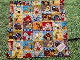 Fun Dinosaur Square Print Handmade Waterproof Base Sit Mat - Great for Picnics
