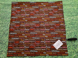 Coffee Script Print Handmade Waterproof Base Sit Mat - Great for Picnics