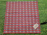 Union Jack Flag Coronation Print Handmade Waterproof Base Sit Mat - Great for Picnics