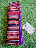 Pink & Purple Patterned Stripe Print Handmade Waterproof Base Sit Mat - Great for Picnics