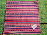 Pink & Purple Patterned Stripe Print Handmade Waterproof Base Sit Mat - Great for Picnics