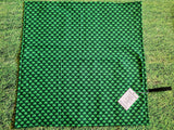 Green Elephant Print Handmade Waterproof Base Sit Mat - Great for Picnics