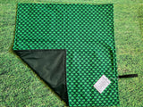 Green Elephant Print Handmade Waterproof Base Sit Mat - Great for Picnics