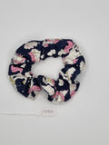 S1329 - Navy Blue with Unicorn Print Handmade Fabric Hair Scrunchies