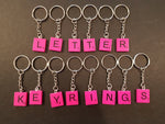 Pink Handmade Alphabet Letter Keyrings