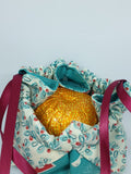 C1014 - Handmade Chocolate Orange / Bath Bomb Fabric Gift Pouch / Cover