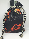 Handmade Halloween Trick or Treat / Gift Bag with Striped Cord