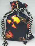 Handmade Halloween Trick or Treat / Gift Bag with Striped Cord