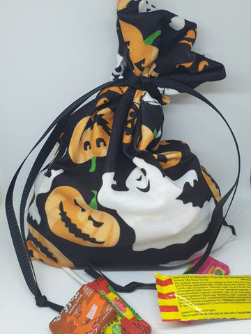 Handmade Fun Halloween Print Trick or Treat / Gift Bag