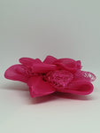 Handmade Pink Flower Hair Clip