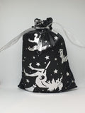 Handmade Black & Silver Colour Foil Halloween Print Trick or Treat / Gift Bag