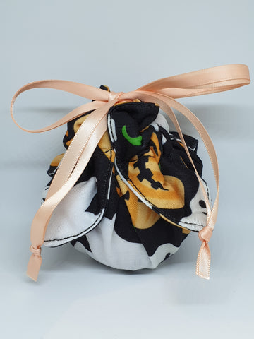 C1018 - Handmade Chocolate Orange / Bath Bomb Fabric Gift Pouch / Cover