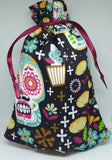 Handmade Day of the Dead Halloween Print Trick or Treat / Gift Bag