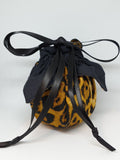 C1034 - Handmade Chocolate Orange / Bath Bomb Fabric Gift Pouch / Cover