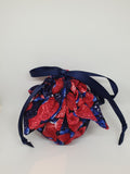 C1032 - Handmade Chocolate Orange / Bath Bomb Fabric Gift Pouch / Cover