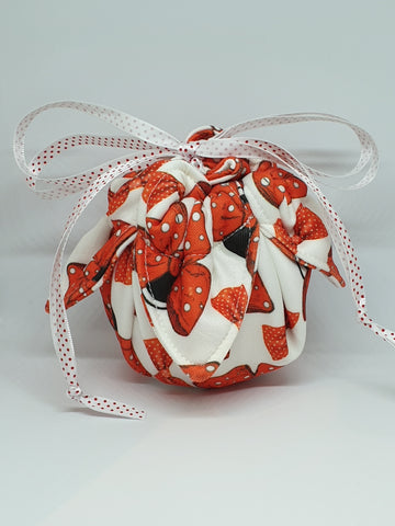 C1041 - Handmade Chocolate Orange / Bath Bomb Fabric Gift Pouch / Cover