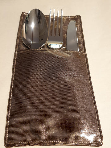 Handmade Fabric Christmas Cutlery Holder / Pouch Tableware